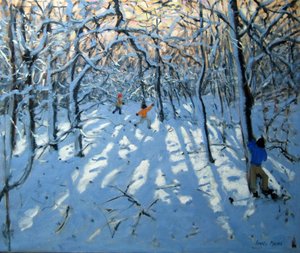 ニューヘブン、ダービーシャーの近くの冬の森 作： Andrew Macara